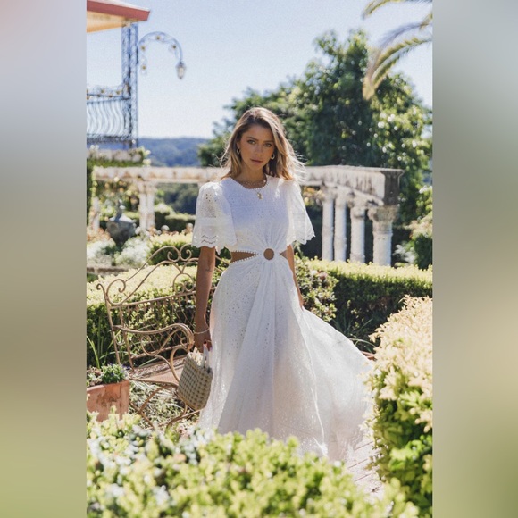Petal & Pup - MERLETTO CUT OUT MAXI DRESS - WHITE - Picture 7 of 12
